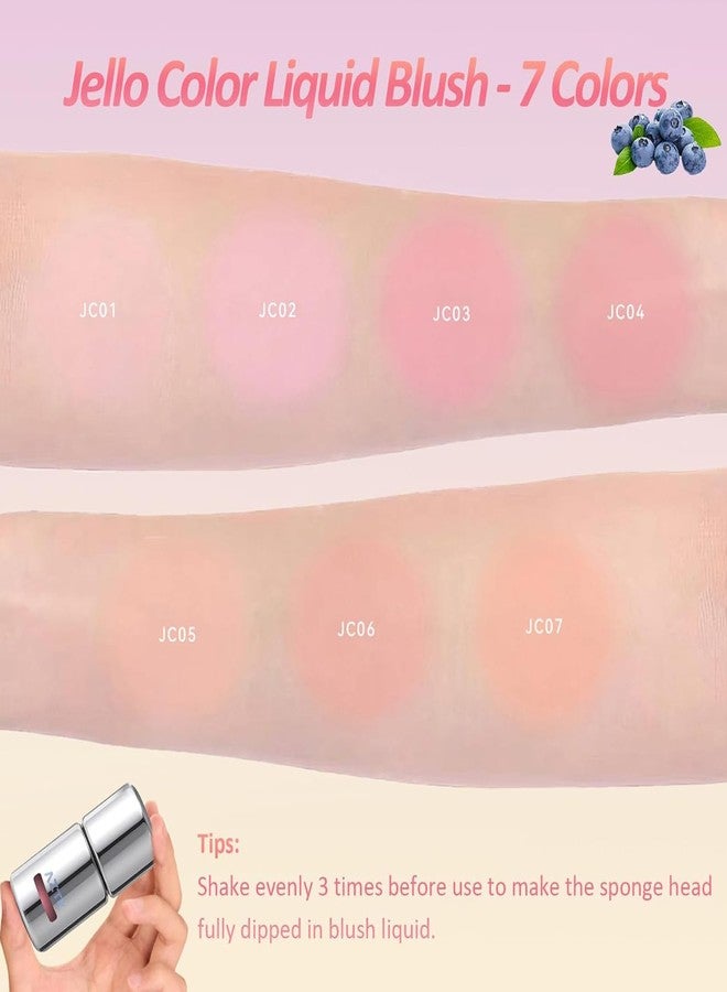 Aztk Liquid Blush, Aztk Jelly Color Liquid Blushes, Blush for Cheeks, Cream Blusher with Sponge Head - High-Pigment, Long-Lasting, Lightweight, Matte Finish (JC04) - Image 5